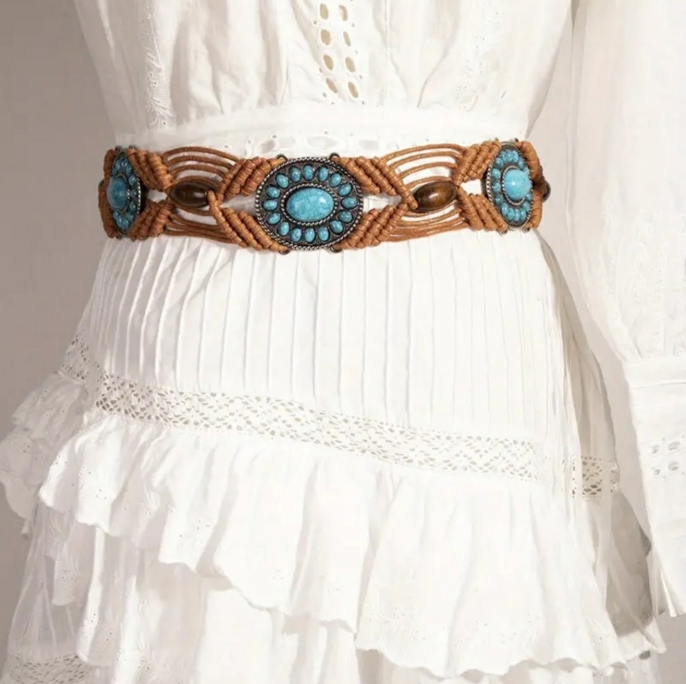 Vintage  Turquoise Waistband for woman